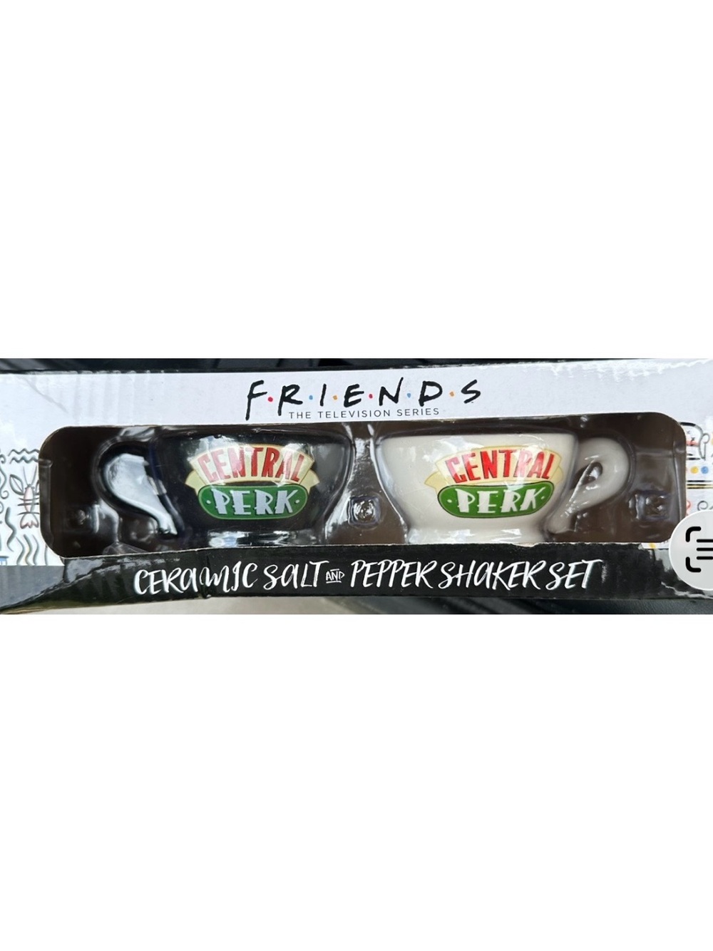 FRIENDS Central Perk Logo Salt & Pepper Set - Black & White
